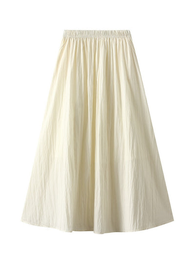 High Waist Retro Casual Pleated Skirt