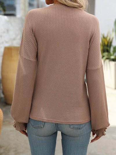 Loose Casual Pit Long Sleeve T-shirt