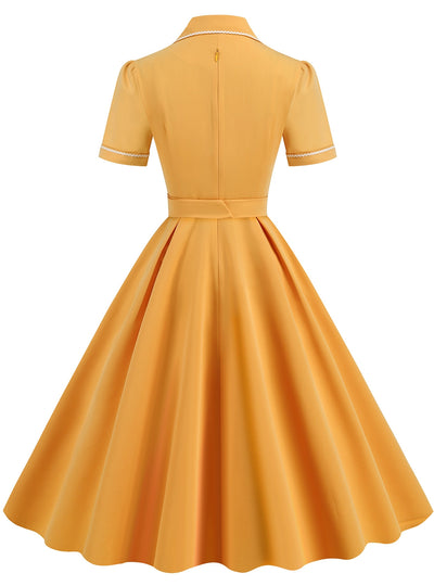 Hepburn Retro Pocket Mid-length Dress