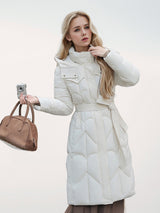 Slim-fit Padded Long Cotton-padded Down Coat