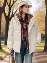 Fake Two-piece Hooded Thickened Cotton-padded Jacket