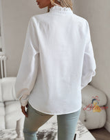 Button Long-sleeved Blouse Shirt