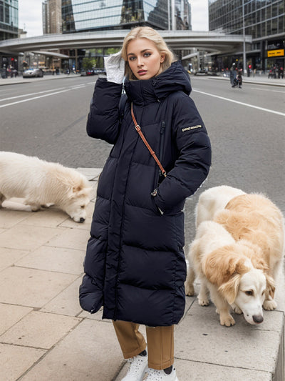 Thick Hooded Long Cotton-padded Jacket Coat