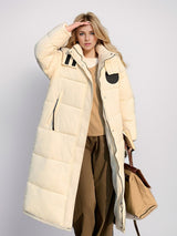 Long Hooded Cotton-padded Jacket Coat