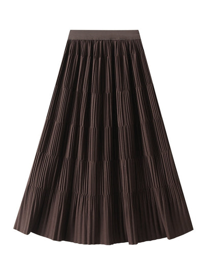 High Waist Pleated Skirt