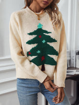 Women Christmas Tree Turtleneck Sweater