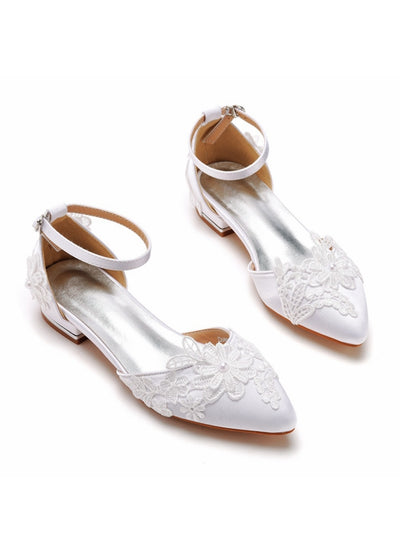 2 cm Flat Heel Casual Pointed Wedding Sandals