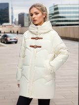 Horn Buckle Thickened Winter Cotton-padded Coat