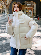 Hooded Short Padded Loose Cotton Coat