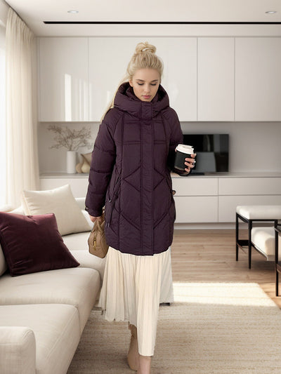 Fashion Long Warm Cotton-padded Down Jacket