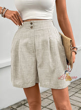 Leisure Pocket Wide-leg Pants Short