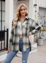 Casual Fashion Street Loose Plaid Shirt