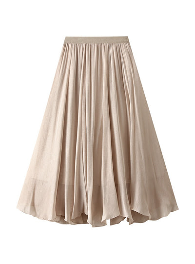 High Waist Pearlescent Yarn Irregular Skirt