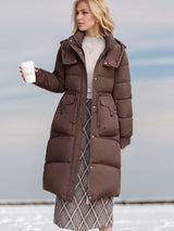 Slim Over-the-knee Cotton-padded Down Coat