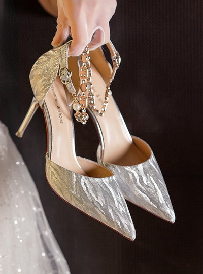 Pointed Stiletto Sandals Wedding Shoes