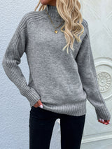 Solid Color Turtleneck Pullover Loose Sweater