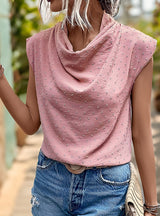 Jacquard Sleeveless Shirt Top