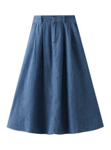 Denim Pocket High Waist Slim Skirt