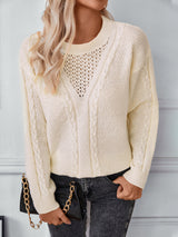 Solid Color Pullover Kink Sweater