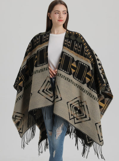 Women Ethnic Wind Shawl Cloak