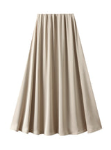 Satin Medium to Long A-line Skirt