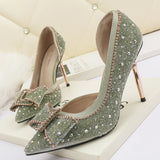 Pointed Shallow Drilling Stiletto Heels Shoes