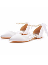 2 cm Flat-heeled Pointed Sandals