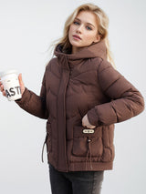 Short Padded Warm Solid Color Cotton-padded Coat