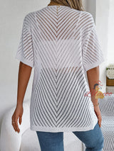 Hollow Short-sleeved Cardigan Sunscreen Cover Up