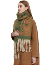 Thickened Jacquard Coarse Fringed Scarf