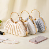 Ring Pleated Dinner Bag Handbag