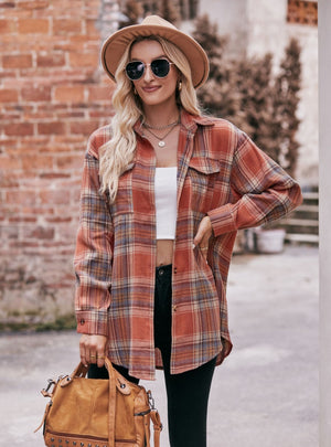 Casual Fashion Loose Plaid Shirt