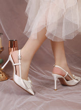 Summer Pointed High-heeled Bow Sandals