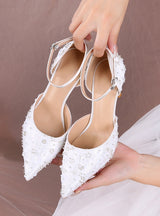 Pearl High-heeled Pointed Thin-heeled Wedding Shoes