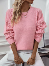 Casual Twist Solid Color Pullover Sweater