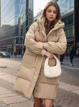 Knee-length Padded Cotton-padded Jacket