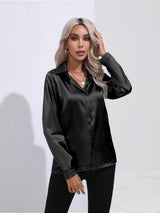 Satin Long Sleeve Shirt