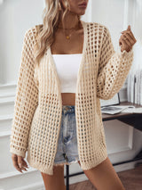 Solid Color Loose Long-sleeved Sweater Coat