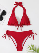 Sexy Solid Color Swimsuit Beach Bikini