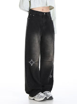 High Waist Wide-leg Pants Jeans