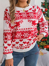 Christmas Deer Pattern Long Sleeve Sweater