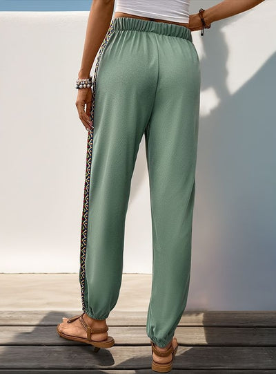 Leisure Splicing Ribbon Pant