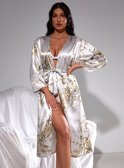 Summer Sexy Lady Silk Nightgown