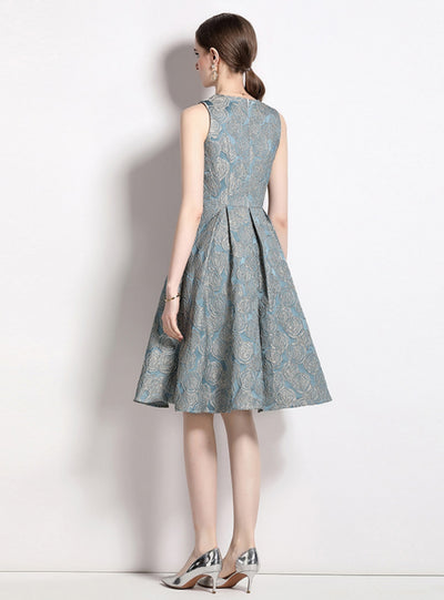 Jacquard High Waist Slim Dress