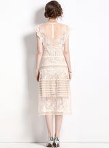 Women Embroidered Lace Dress