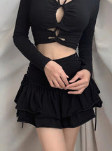 Sexy Slim Side Waist Strap Skirt