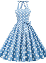 Sexy Retro Polka-dot Lace-up Dress