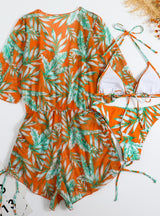 Digitally Printed Three-piece Beach Bikini