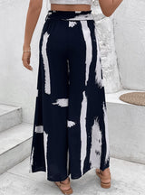 Printed High Waist Wide Leg Pant