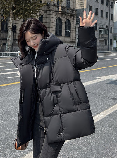 Thickened Hooded Warm Loose Cotton-padded Jacket